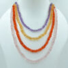 Carnelian, Citrine, Amethyst, Rose Quartz Double Hand Knotted Necklace Deal No.1