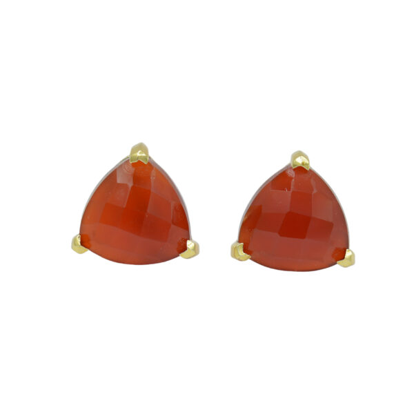 Carnelian Stud 925 Sterling Silver
