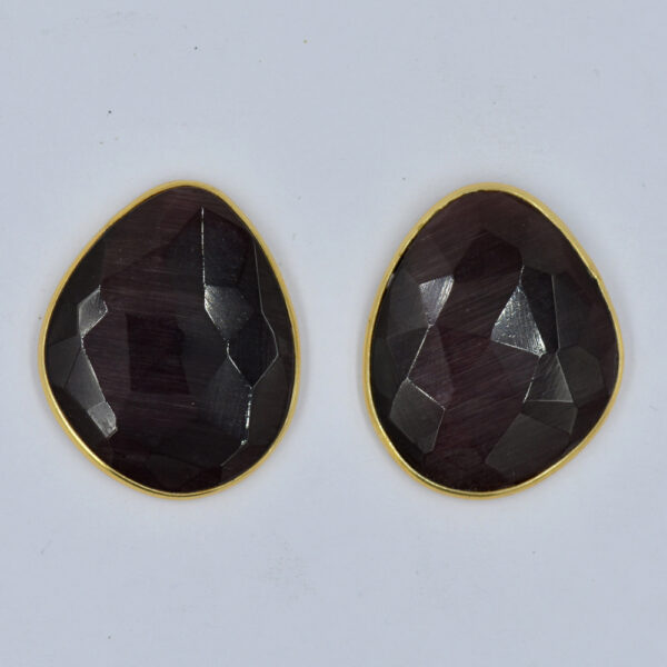 Purple Monalisa Fancy Stud Earrings 925 Sterling Silver