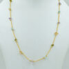Precious Multi Uncut Stone Necklace 925 Sterling Silver
