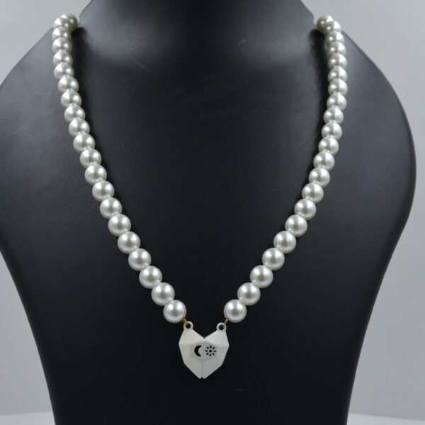 Shell Pearl 10mm With Magnetic Clasp Necklace 925 Sterling Necklace