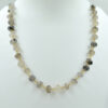 Black Rutile 7-9mm Round Necklace 925 Sterling Silver