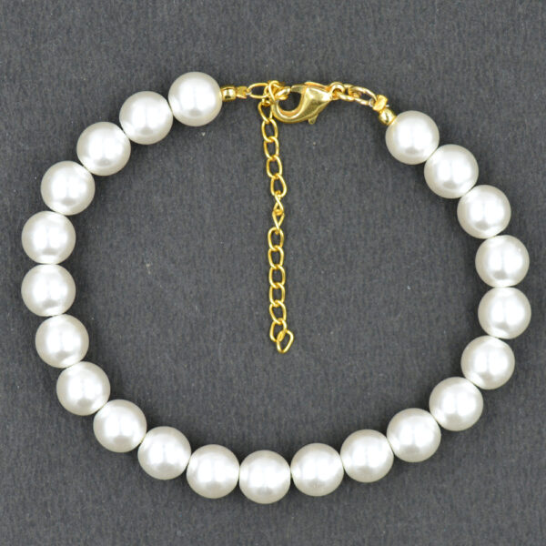Shell Pearl 10mm Round Bracelet 925 Sterling Bracelet
