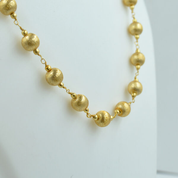 Silver Gold Plating Ball 3-8mm Necklace 925 Sterling Silver