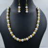 Shell Pearl 10mm Round Silver Gold Plating 8mm Round Necklace 925 Sterling Silver