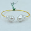 Shell Pearl Gemstone Bangles 925 Sterling Silver