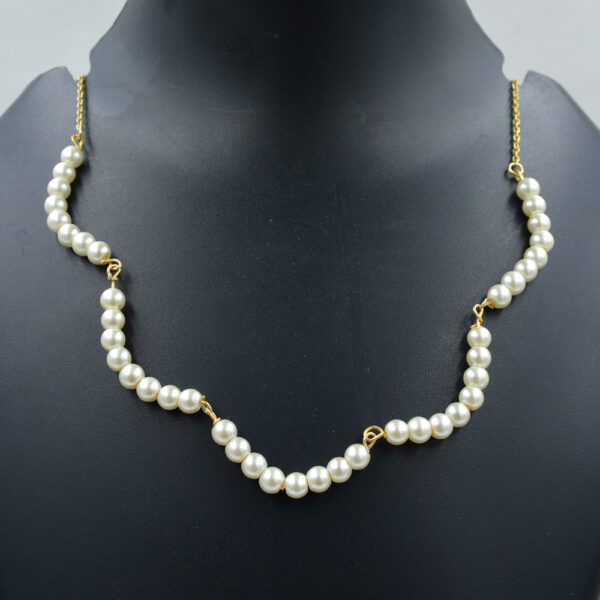Shell Pearl 5mm Round Necklace 925 Sterling Silver