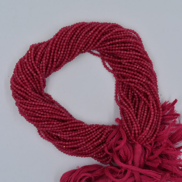 Ruby 2&3 Faceted Round Gemstone Beads