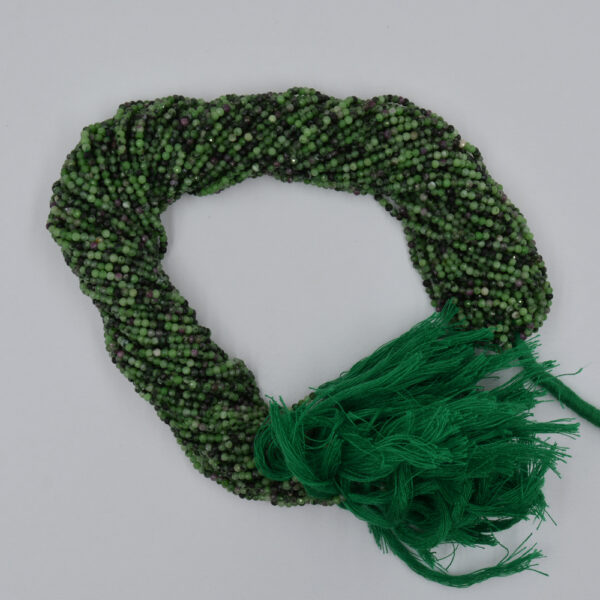 Ruby Zoisite 2&3mm Faceted Round Gemstone Beads